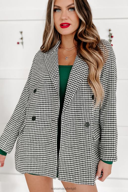 zwart pinky promises pied-de-poule blazer NanaMacs HPTT3640