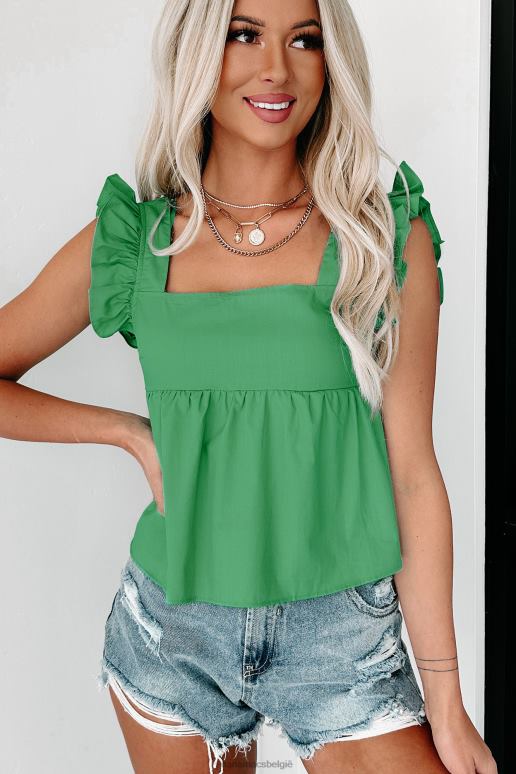 groente Candid Moments babydoll-blouse met strikbandjes NanaMacs HPTT1131