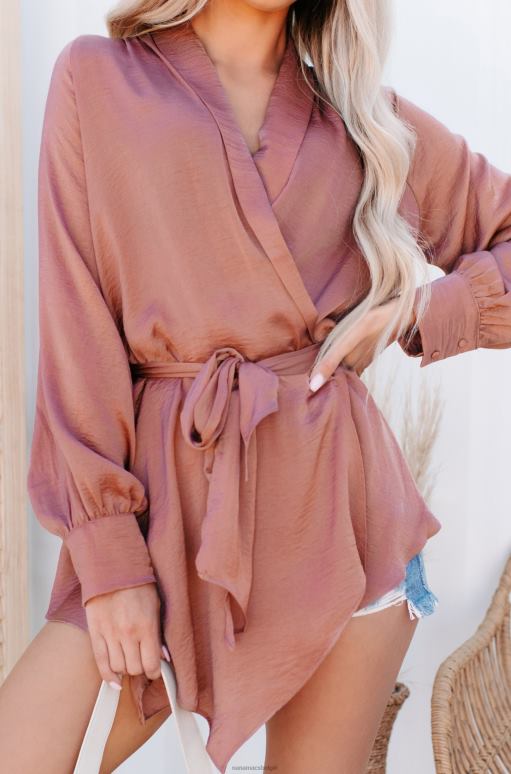 mauve momenten van succes satijnen wikkeltop NanaMacs HPTT1707