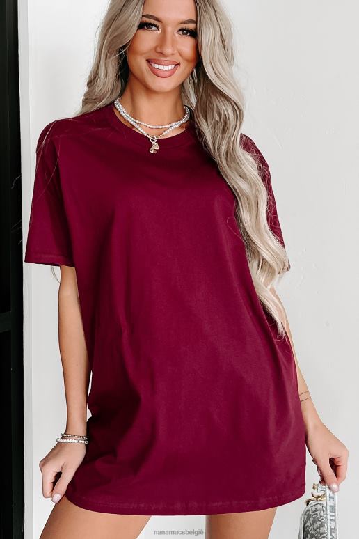 kastanjebruin T-shirt met korte mouwen NanaMacs HPTT639