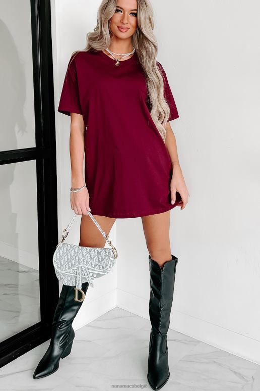 kastanjebruin T-shirt met korte mouwen NanaMacs HPTT639