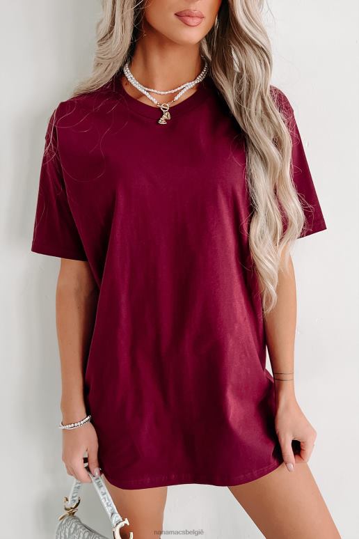 kastanjebruin T-shirt met korte mouwen NanaMacs HPTT639