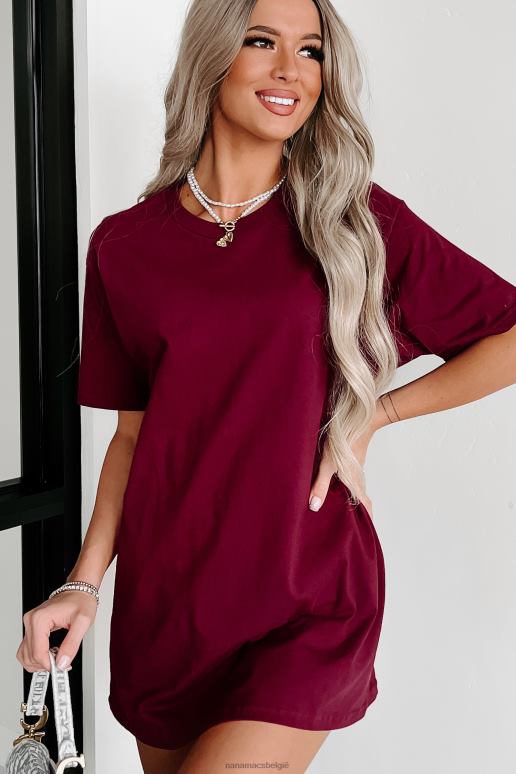 kastanjebruin T-shirt met korte mouwen NanaMacs HPTT639