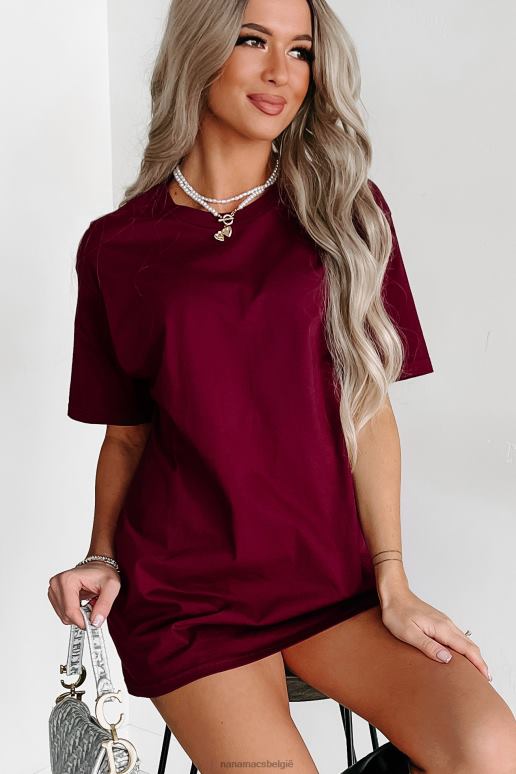 kastanjebruin T-shirt met korte mouwen NanaMacs HPTT639