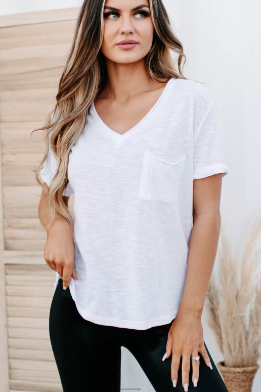 wit herinneringen achtervolgen T-shirt met v-hals NanaMacs HPTT717