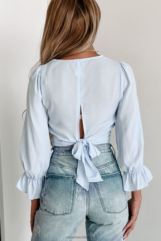 babyblauw work smarter top met lange mouwen NanaMacs HPTT933