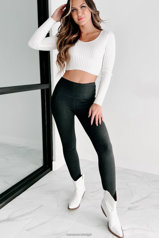 gebroken wit mijn enige echte v-hals top met lange mouwen NanaMacs HPTT707