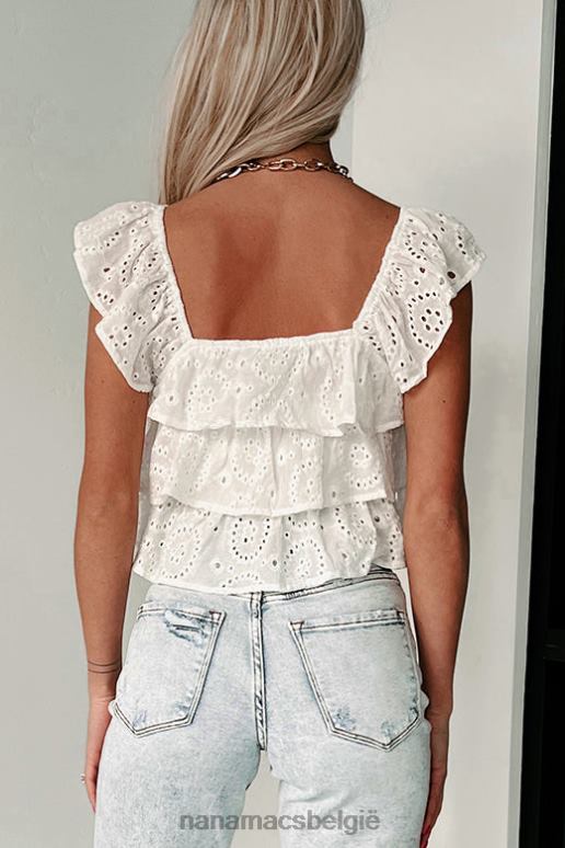 gebroken wit onderdeel van my charm gelaagde top met oogjes NanaMacs HPTT924