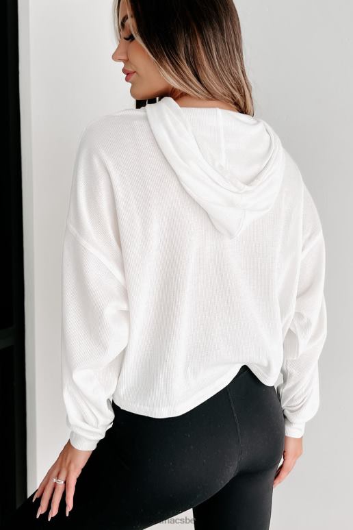 gebroken wit wafeltop met capuchon NanaMacs HPTT658