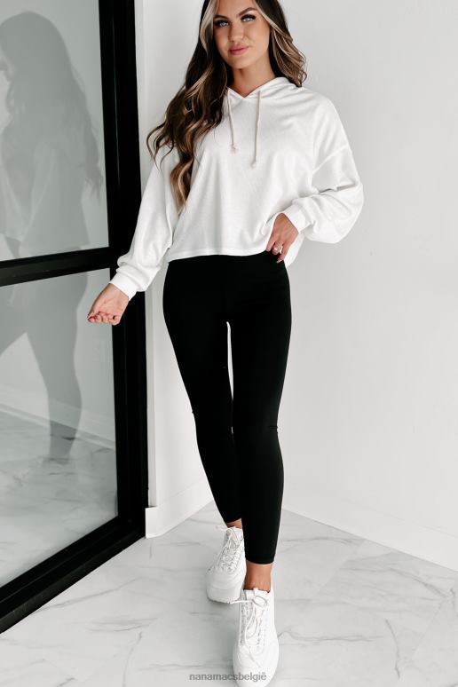 gebroken wit wafeltop met capuchon NanaMacs HPTT658