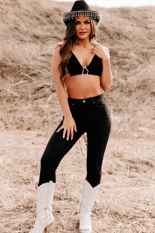 zwart emani geribbelde bralette top NanaMacs HPTT1165