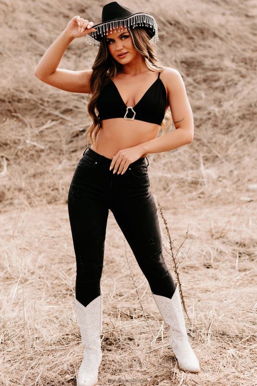 zwart emani geribbelde bralette top NanaMacs HPTT1165