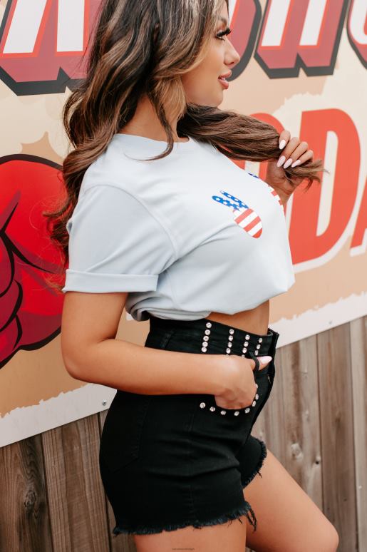 blauw vrede uit grafisch t-shirt NanaMacs HPTT3570