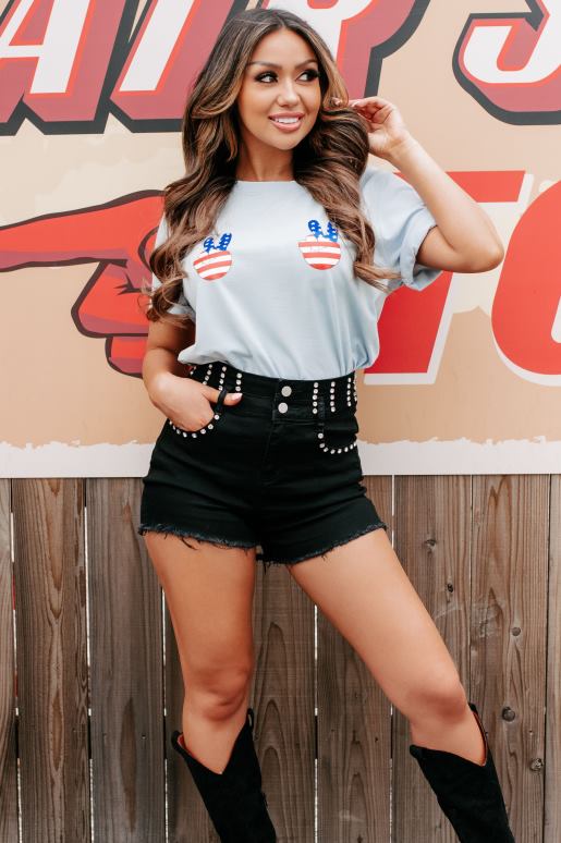 blauw vrede uit grafisch t-shirt NanaMacs HPTT3570