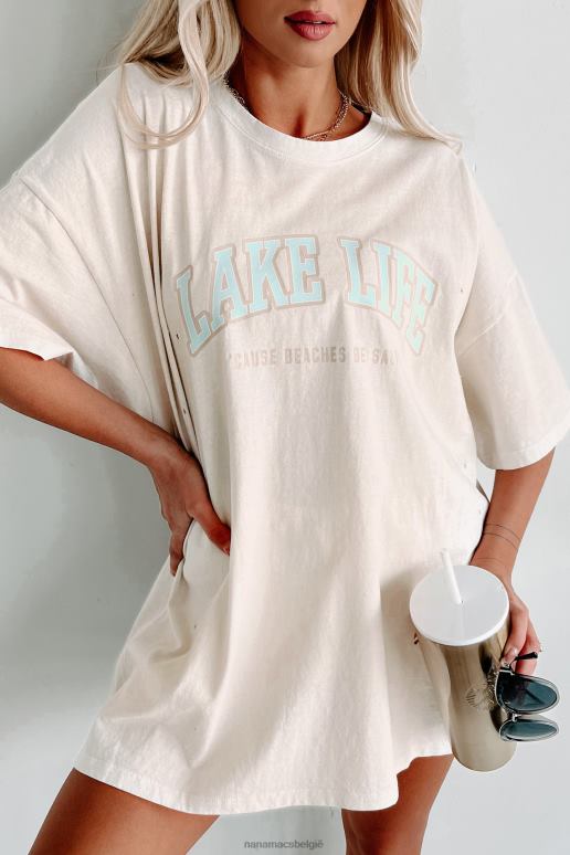 bot meer levensoversized verontrust grafisch t-shirt NanaMacs HPTT834