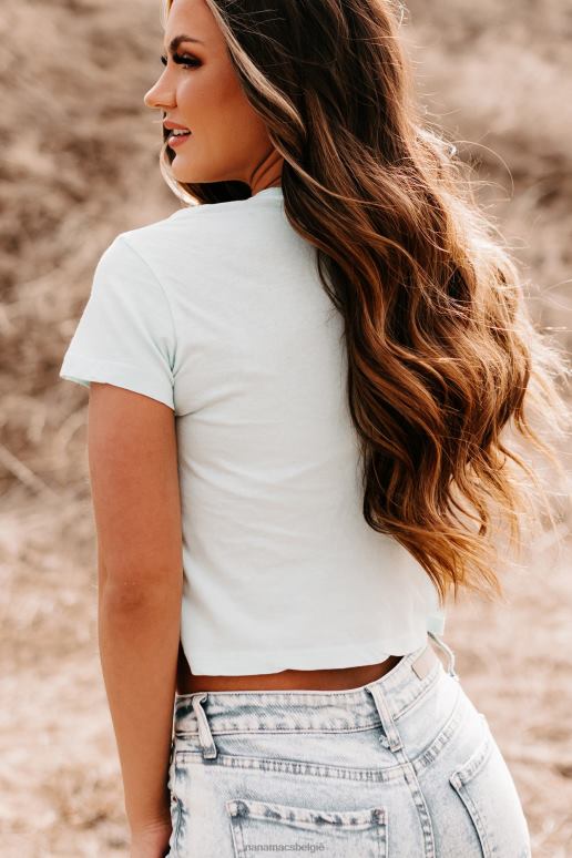 mintblauw countrymuziek revue grafisch crop-t-shirt NanaMacs HPTT854