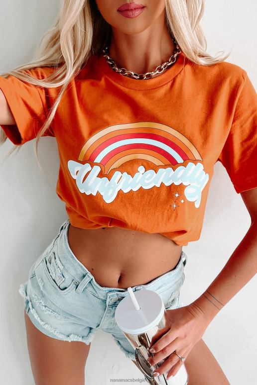 oranje onvriendelijk grafisch t-shirt NanaMacs HPTT767
