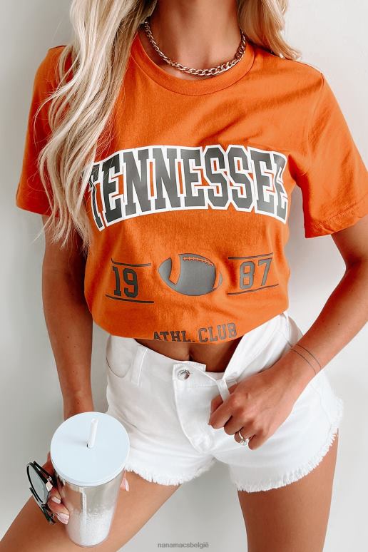 oranje tennessee alt. T-shirt met clubprint NanaMacs HPTT758