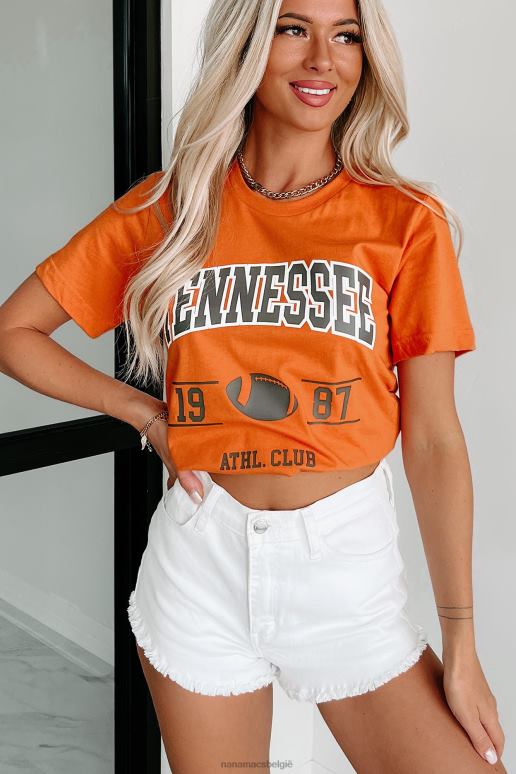 oranje tennessee alt. T-shirt met clubprint NanaMacs HPTT758