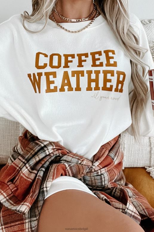 slagroom coffee weather oversized fleece grafische top NanaMacs HPTT1100