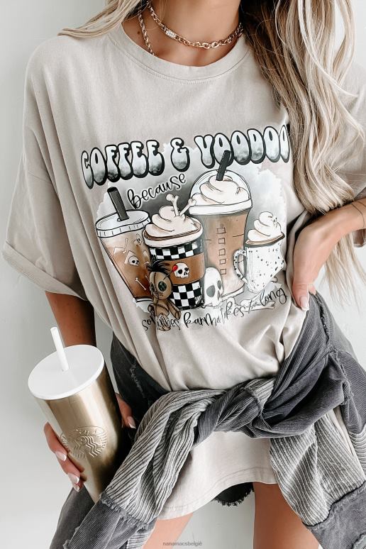 steen coffee voodoo oversized distressed grafisch t-shirt NanaMacs HPTT1101