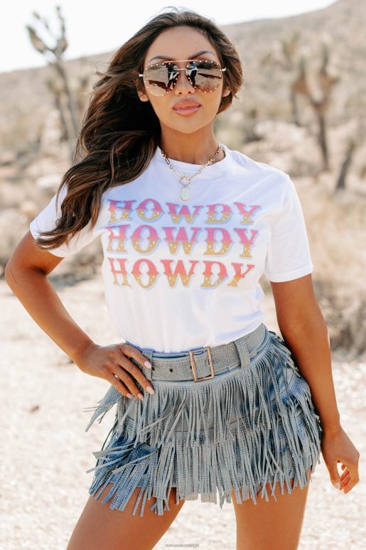 wit howdy grafisch t-shirt NanaMacs HPTT853