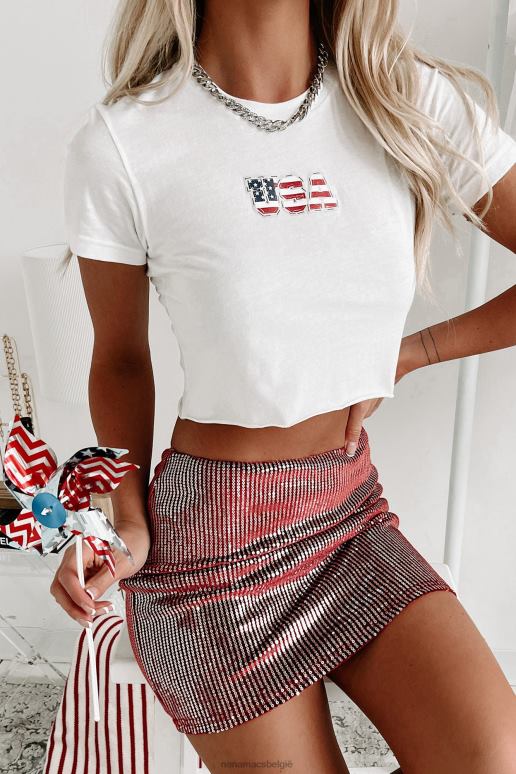 wit vs onafgewerkte zoom grafische crop tee NanaMacs HPTT790