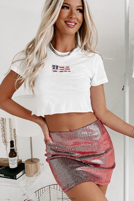 wit vs onafgewerkte zoom grafische crop tee NanaMacs HPTT790