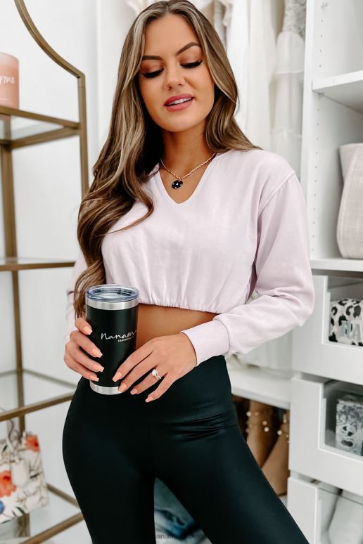 lichtpaars helemaal opnieuw cinched cropped hoodie NanaMacs HPTT1414