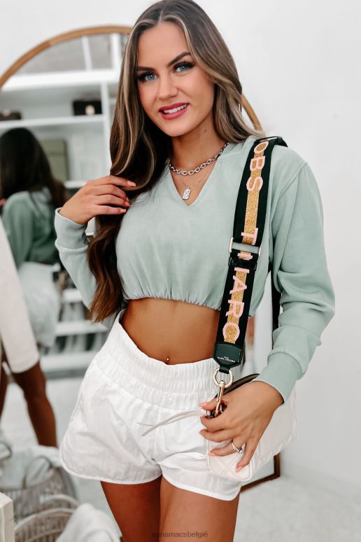 verstandig helemaal opnieuw cinched cropped hoodie NanaMacs HPTT1422