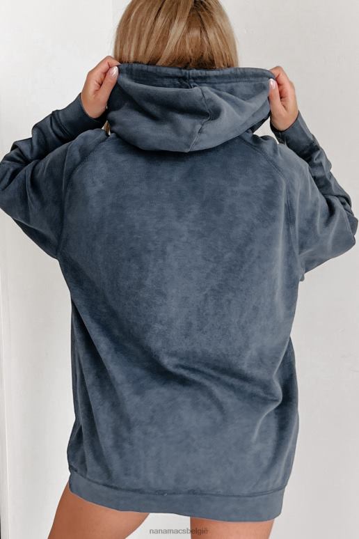 vintage spijkerstof hoodie met minerale wassing NanaMacs HPTT673