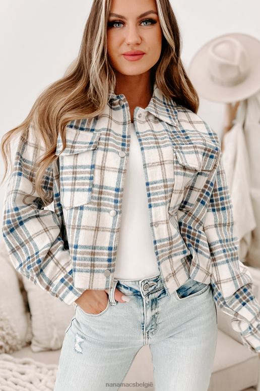 blauw een eenvoudige oplossing geruite shaket NanaMacs HPTT3655