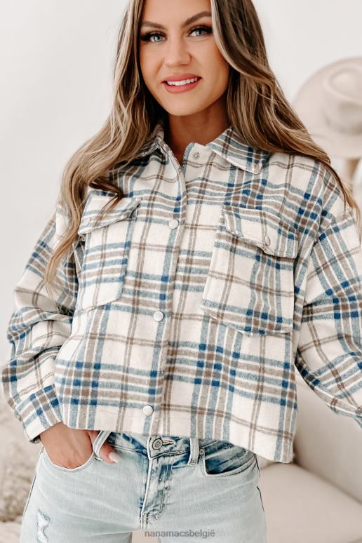 blauw een eenvoudige oplossing geruite shaket NanaMacs HPTT3655