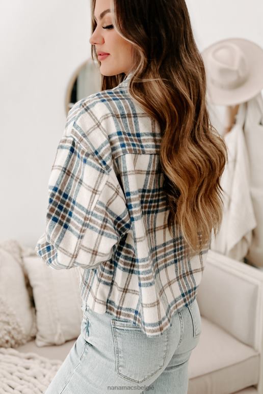 blauw een eenvoudige oplossing geruite shaket NanaMacs HPTT3655