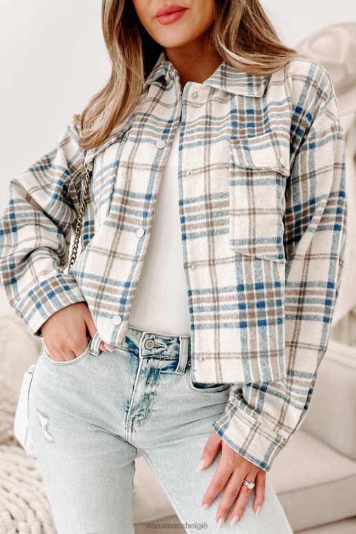 blauw een eenvoudige oplossing geruite shaket NanaMacs HPTT3655