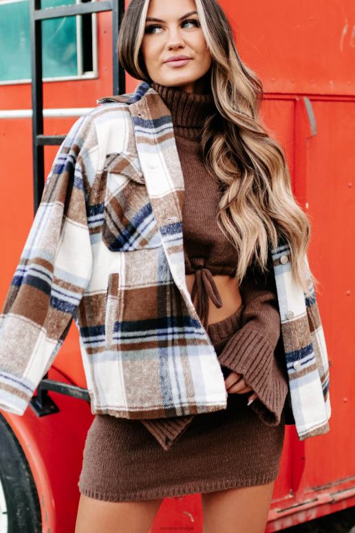 blauw laten we gaan kijken naar geruite hut NanaMacs HPTT3712