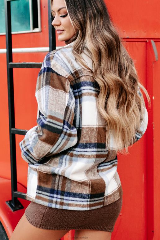 blauw laten we gaan kijken naar geruite hut NanaMacs HPTT3712