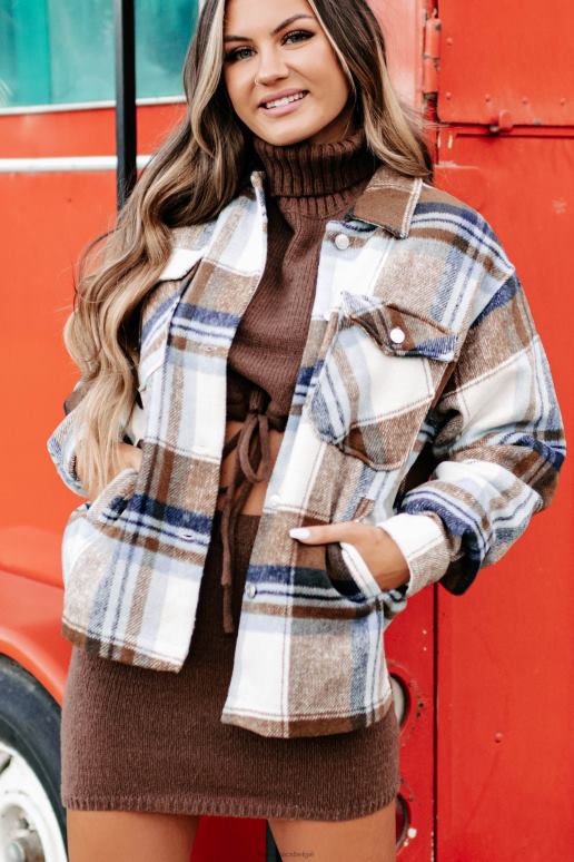 blauw laten we gaan kijken naar geruite hut NanaMacs HPTT3712