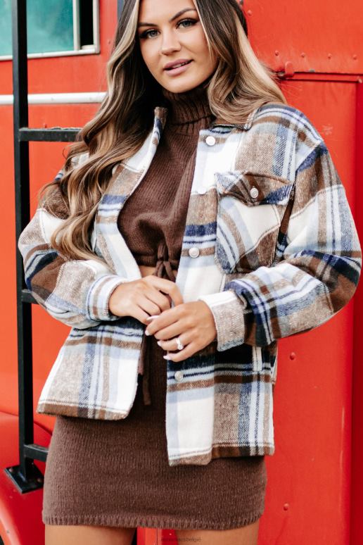 blauw laten we gaan kijken naar geruite hut NanaMacs HPTT3712