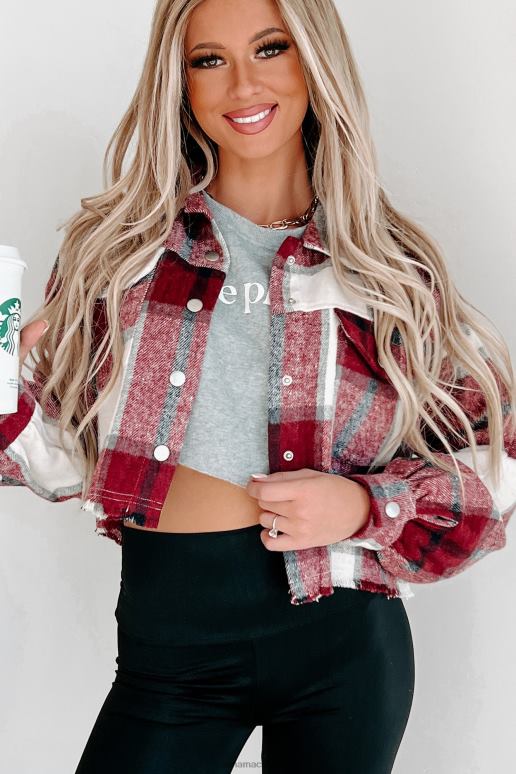 bordeaux zei mijn peace plaid crop shaket NanaMacs HPTT3671