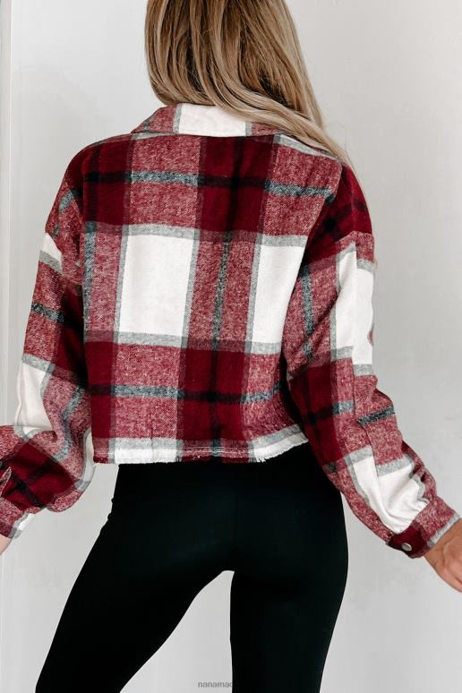 bordeaux zei mijn peace plaid crop shaket NanaMacs HPTT3671