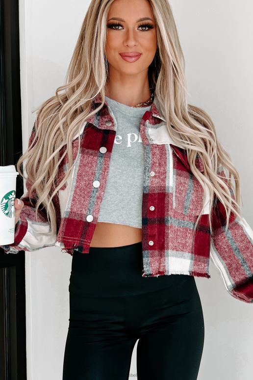 bordeaux zei mijn peace plaid crop shaket NanaMacs HPTT3671