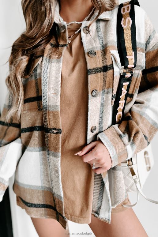 bruin tandy geruite shacket NanaMacs HPTT3658