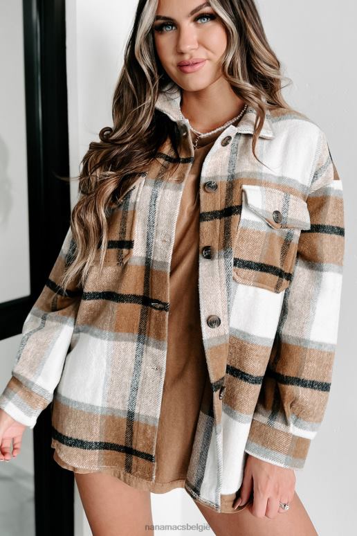 bruin tandy geruite shacket NanaMacs HPTT3658