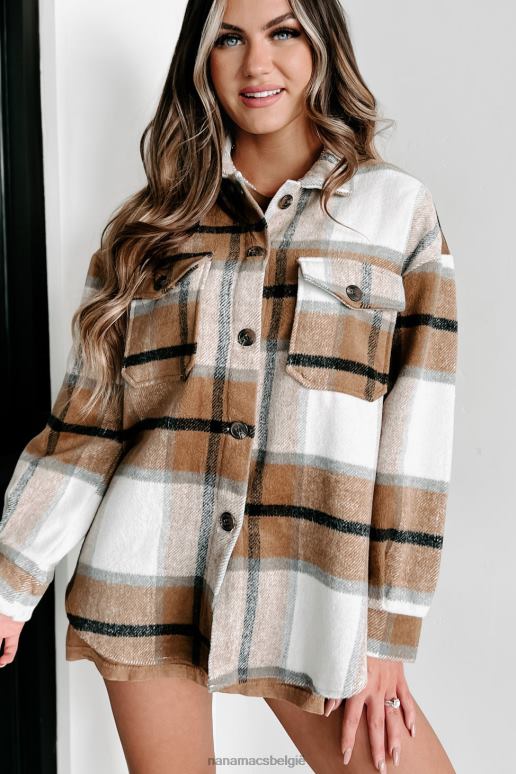 bruin tandy geruite shacket NanaMacs HPTT3658