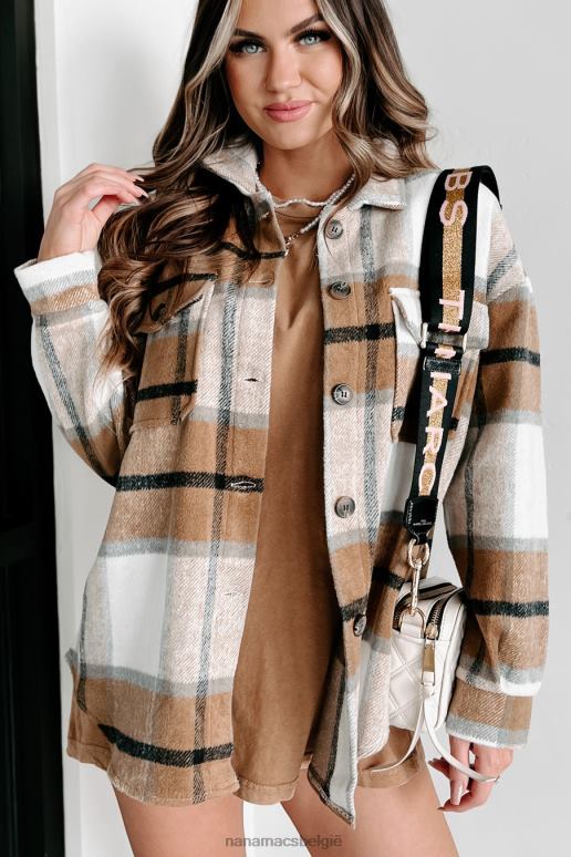 bruin tandy geruite shacket NanaMacs HPTT3658