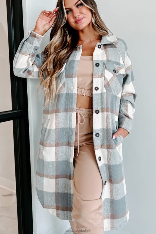 grijs ruimte om lange geruite shaket te ademen NanaMacs HPTT3688