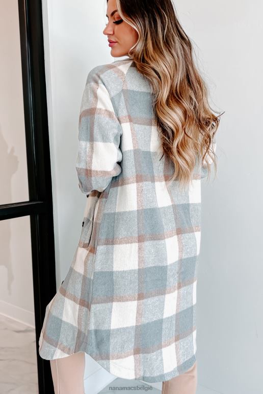 grijs ruimte om lange geruite shaket te ademen NanaMacs HPTT3688