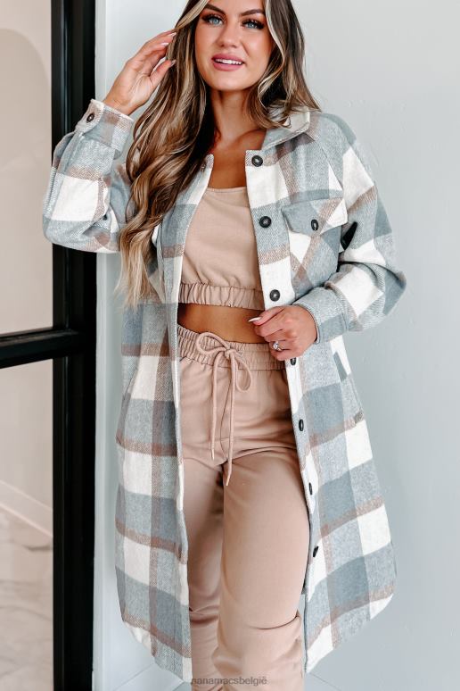 grijs ruimte om lange geruite shaket te ademen NanaMacs HPTT3688