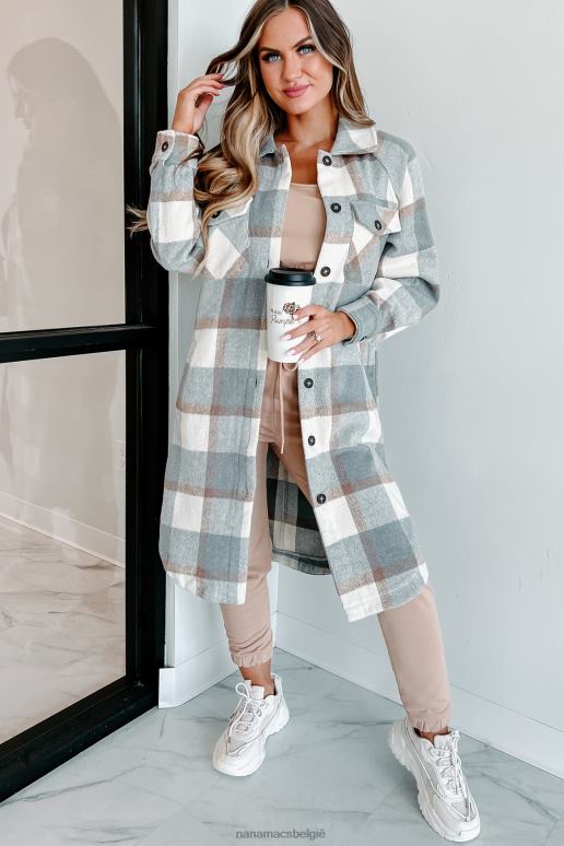 grijs ruimte om lange geruite shaket te ademen NanaMacs HPTT3688